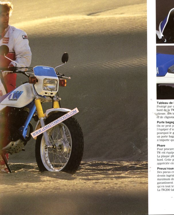 BROCHURE YAMAHA TW 200 TRAILWAY TW200 1989
