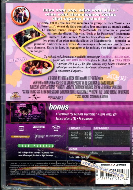 DVD JOSIE - 3344429010422