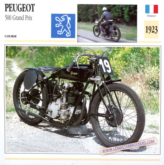 FICHE MOTO PEUGEOT 500 GRAND PRIX 1923