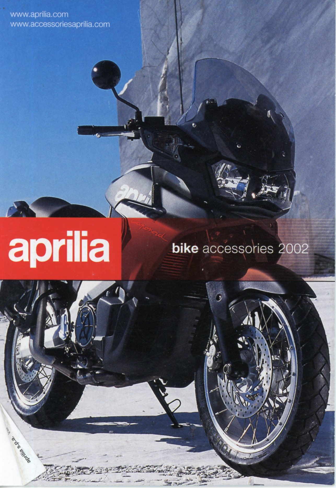 APRILIA ACCESSOIRES 2002 PEGASO MOTO 6.5 CLASSIC FUTURA CAPONORD FALCO RSV - BROCHURE MOTO