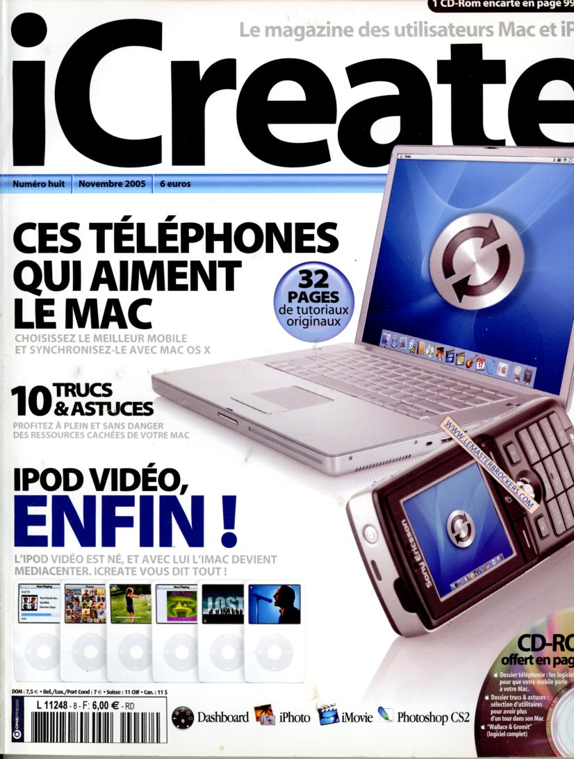 MAGAZINE ICREATE ANCIEN NUMERO 8 DE 2005