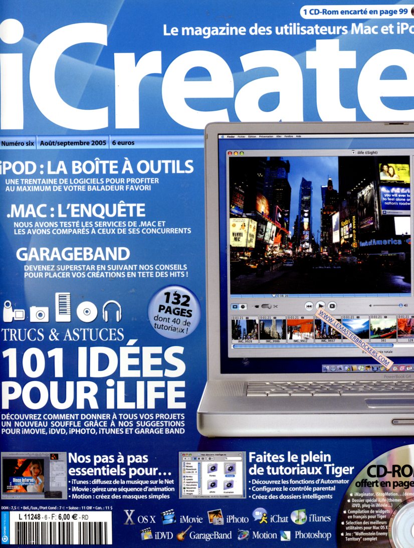 MAGAZINE ICREATE ANCIEN NUMERO 6 DE 2005