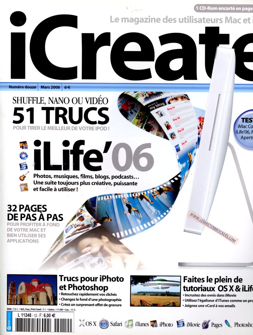 MAGAZINE ICREATE ANCIEN NUMERO 12 DE 2006