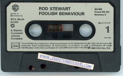 CASSETTE ROD STEWART FOOLISH BEHAVIOUR
