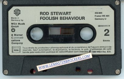 CASSETTE VINTAGE ROD STEWART FOOLISH BEHAVIOUR