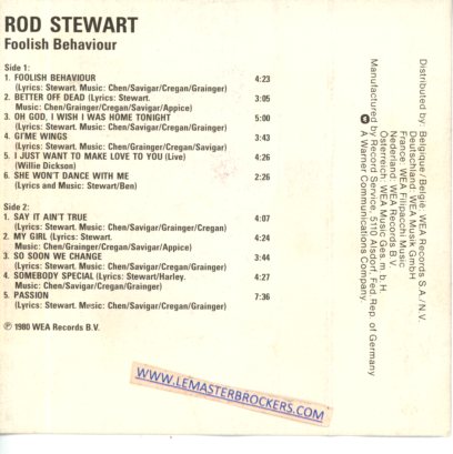 ROD STEWART FOOLISH BEHAVIOUR
