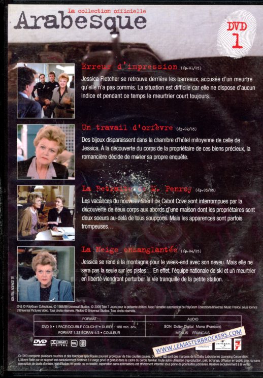 DVD 1 SERIE TV ARABESQUE