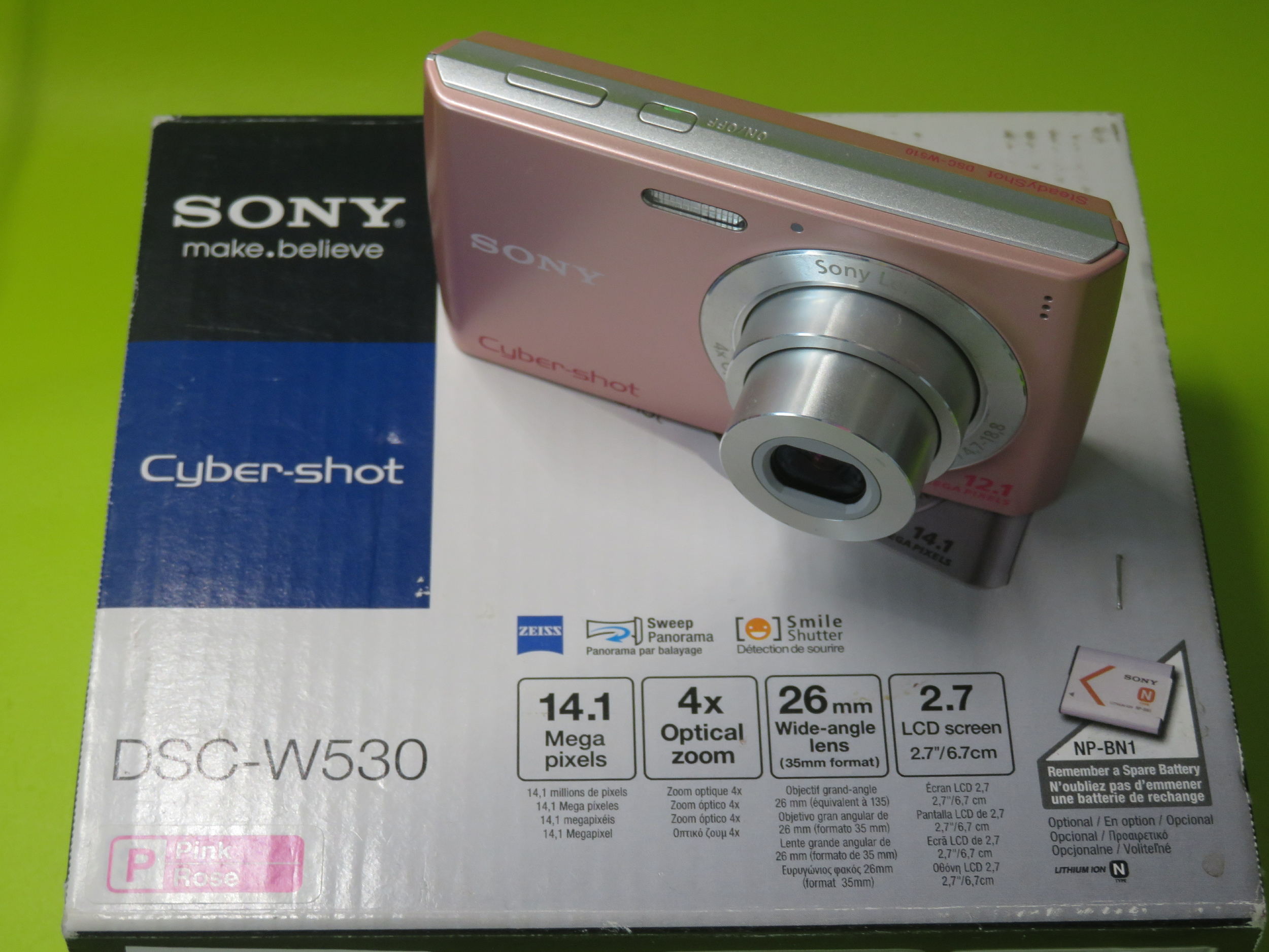 SONY CYBERSHOT DSC-W510 ROSE APPAREIL PHOTO NUMERIQUE NOSTALGIQUE
