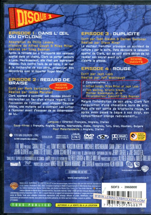 7321950396887 SERIE TV DVD SMALLVILLE SCENE INEDITE