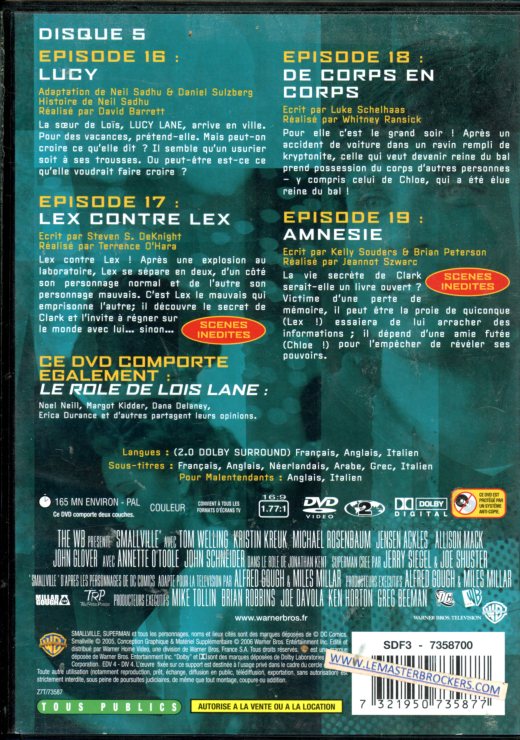 7321950735877 SERIE TV DVD SMALLVILLE SCENE INEDITE