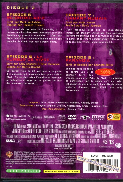 7321950047635 DVD SMALLVILLE SERIE TV