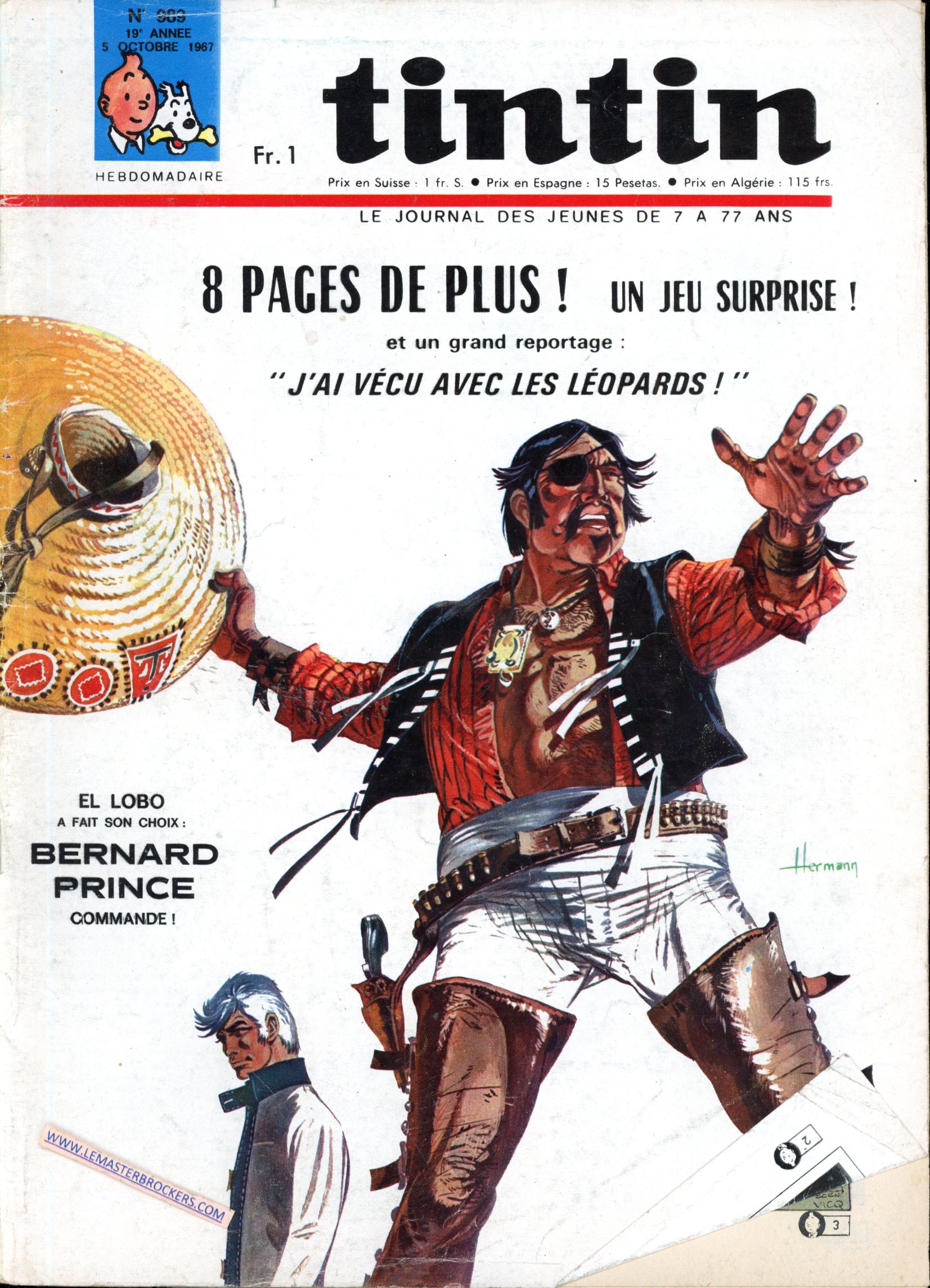 JOURNAL TINTIN 989 de 1967