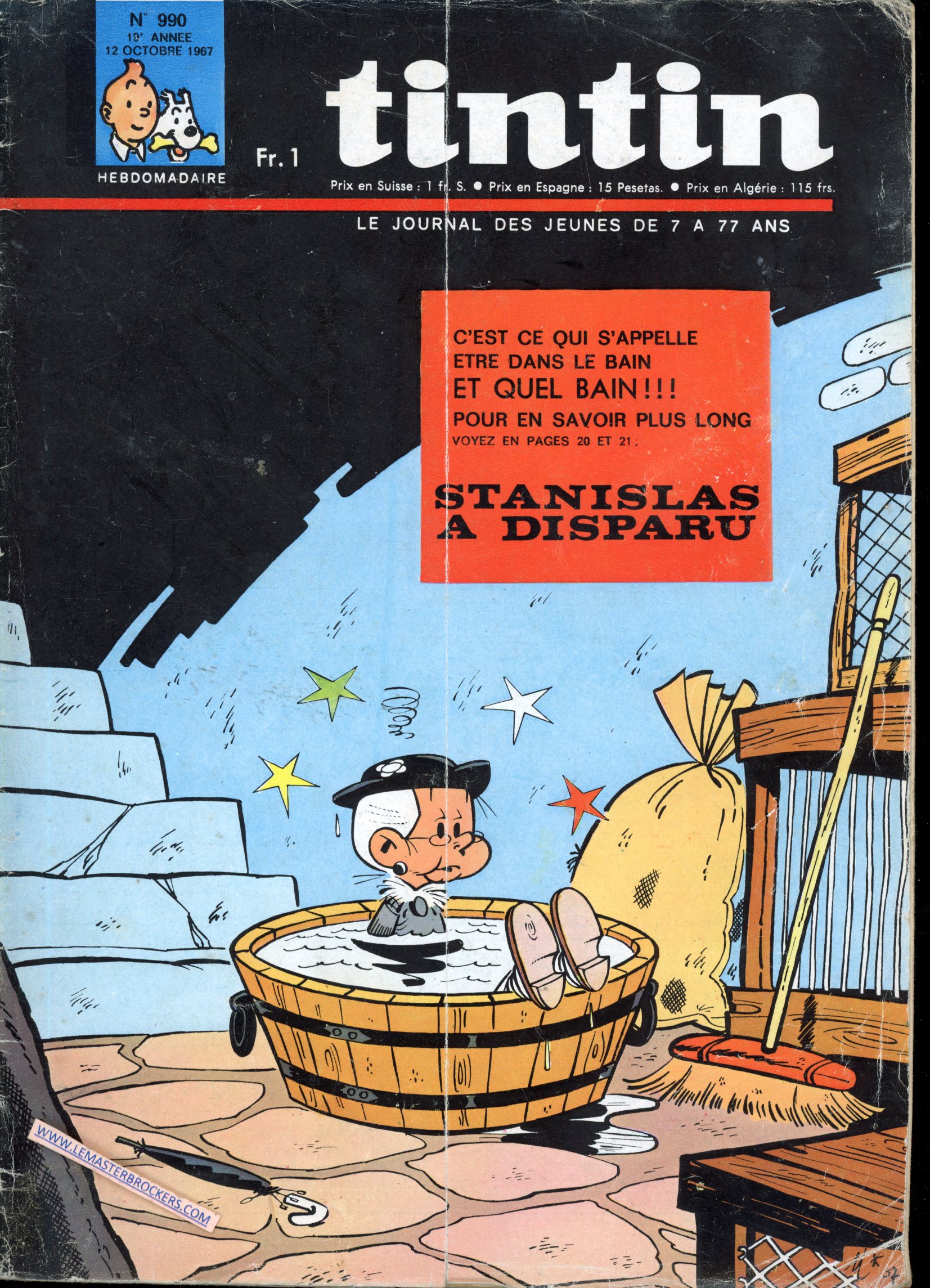 EQUIVALENT RECUEIL TINTIN N° 73 DE 1967
