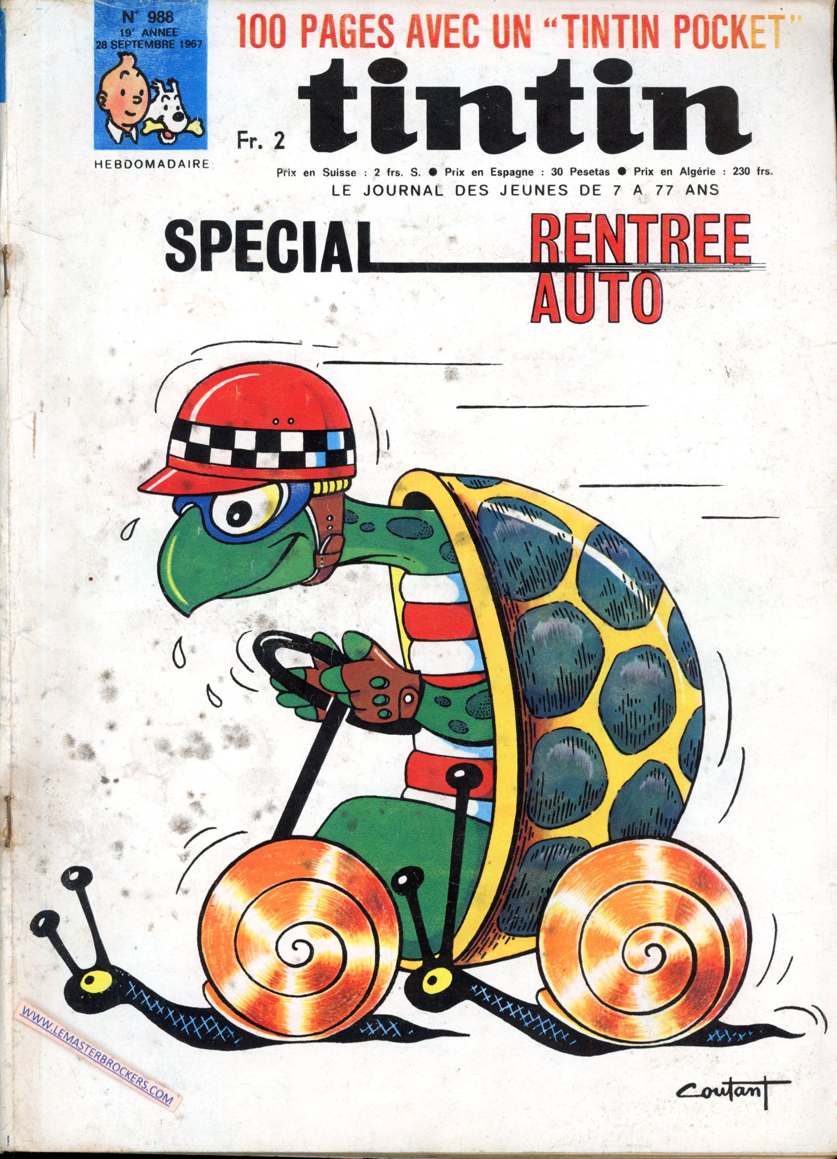 JOURNAL TINTIN 988 de 1967