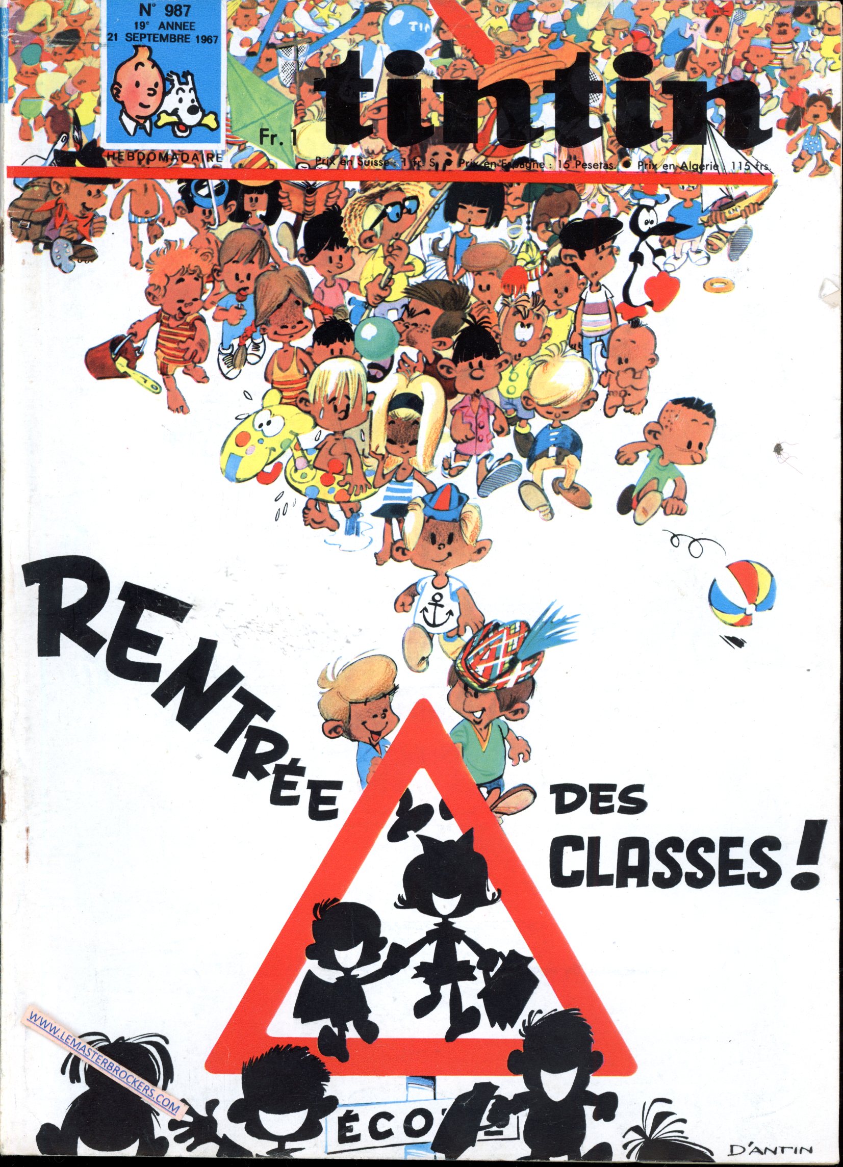 JOURNAL TINTIN 987 de 1967