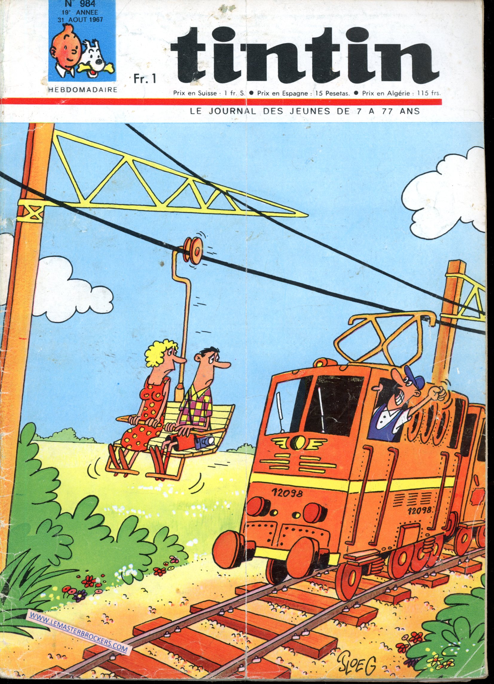 JOURNAL TINTIN 984 de 1967