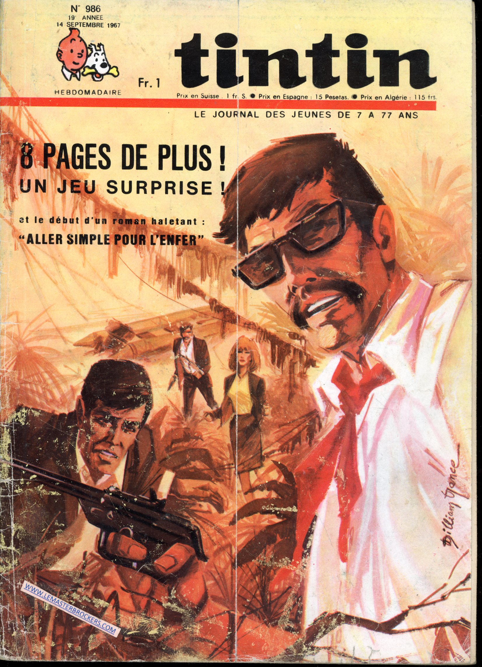 JOURNAL TINTIN 986 de 1967