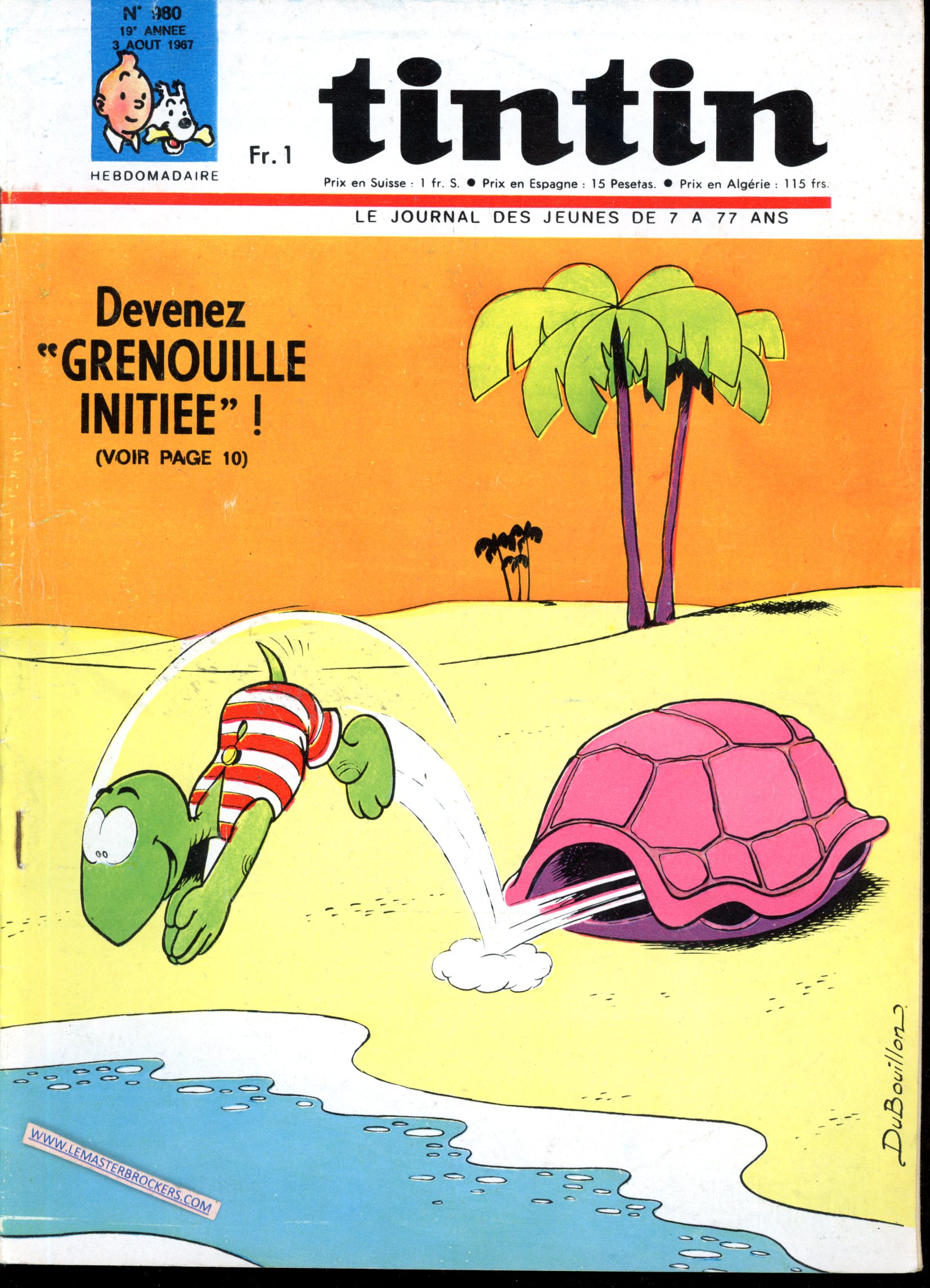 JOURNAL TINTIN 980 de 1967