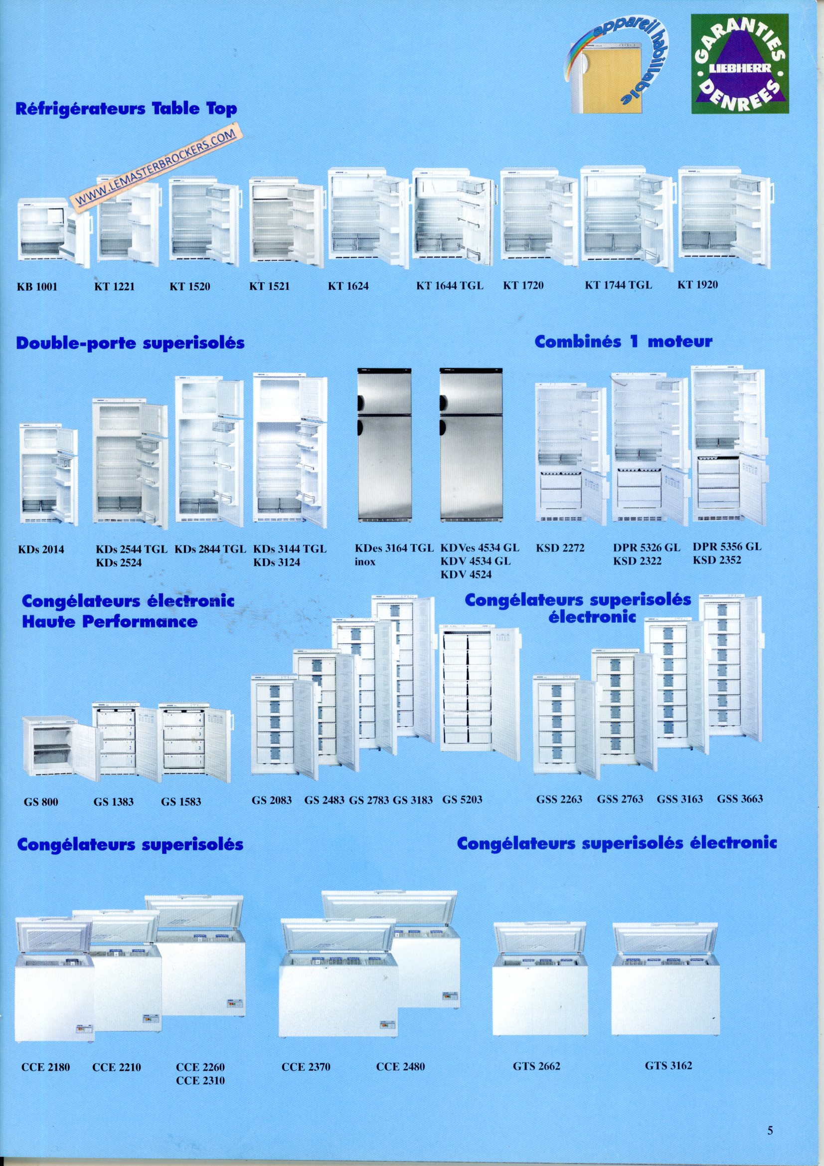 BROCHURE CATALOGUE LIEBHERR 1998