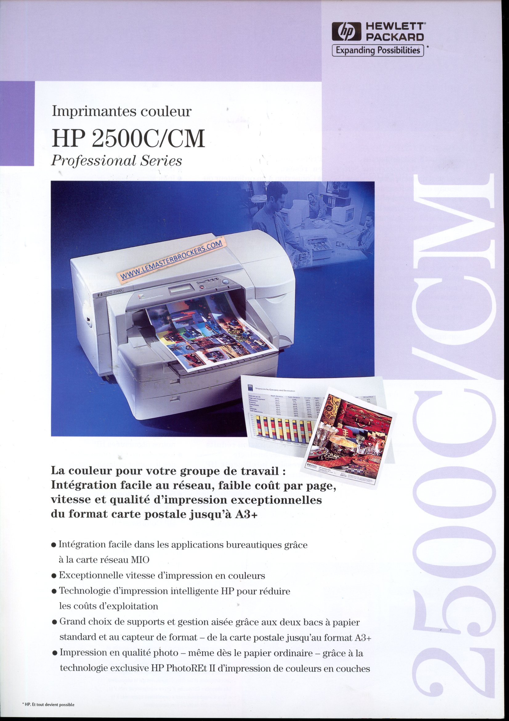 BROCHURE IMPRIMANTE HP 2500C HP2500CM