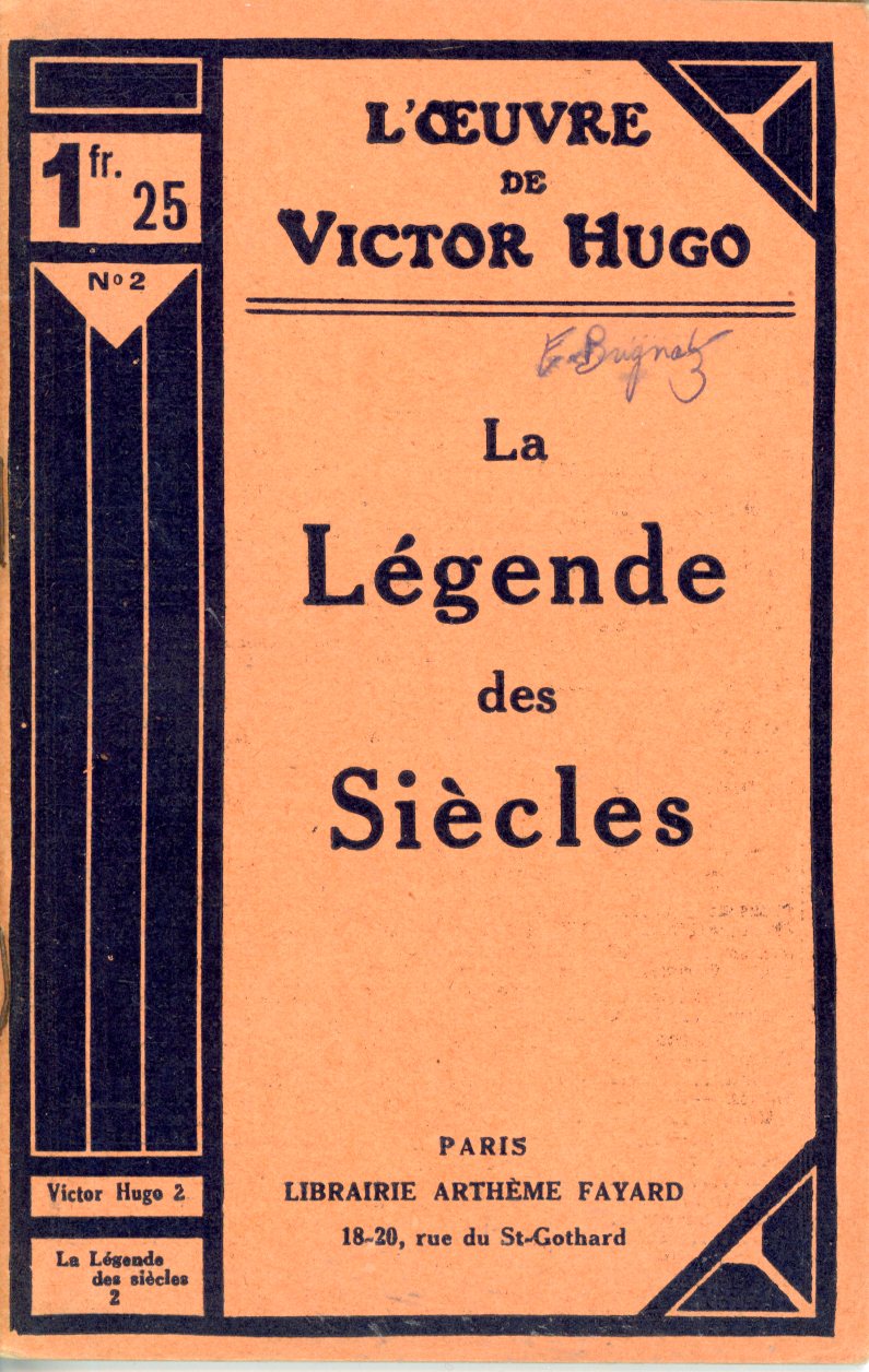 LA LEGENDE DES SIECLES - TOME 3 - VICTOR HUGO