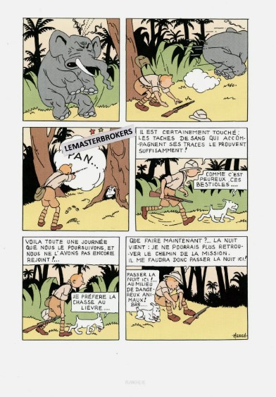 LITHOGRAPHIE-TINTIN-AU-CONGO-COLORISE-2019-NUMERO-70