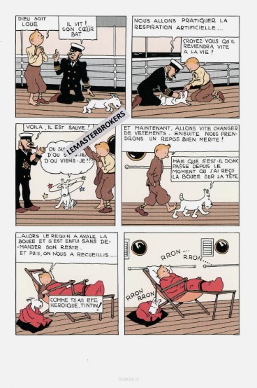 TINTIN AU CONGO PLANCHE 13 - LITHOGRAPHIE MOULINSART 2019