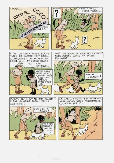 TINTIN AU CONGO AVEC COCO PLANCHE 23 - LITHOGRAPHIE MOULINSART 2019
