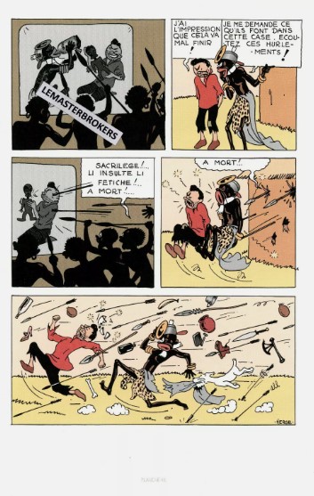 TINTIN AU CONGO PLANCHE 46 - LITHOGRAPHIE MOULINSART 2019