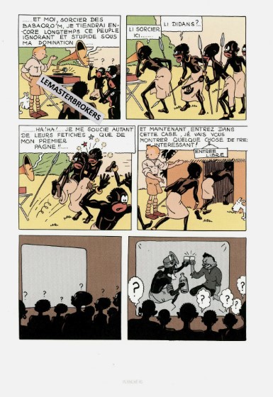 TINTIN AU CONGO ORIGINAL LITHOGRAPHIE NUMERO 45