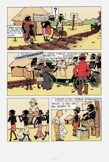 TINTIN AU CONGO ORIGINAL LITHOGRAPHIE NUMERO 35