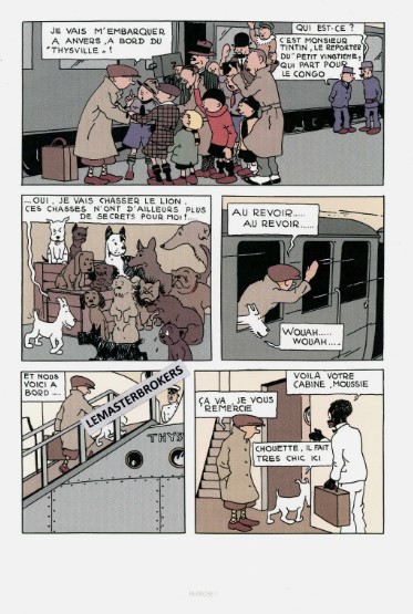 TINTIN AU CONGO ORIGINAL LITHOGRAPHIE NUMERO 1
