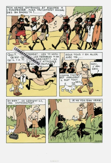 TINTIN AU CONGO BA BAOROM LITHOGRAPHIE NUMERO 50