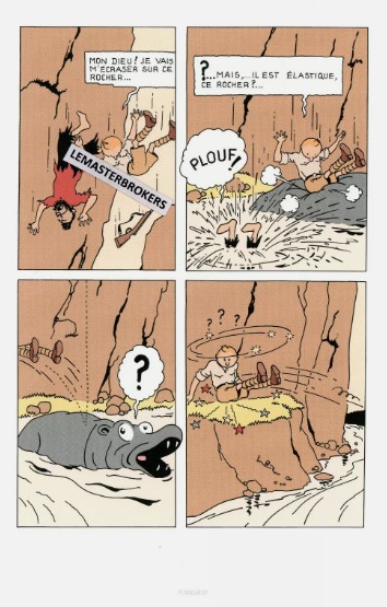 TINTIN AU CONGO ORIGINAL LITHOGRAPHIE NUMERO 81