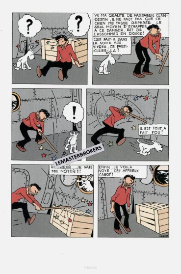 TINTIN AU CONGO ORIGINAL LITHOGRAPHIE 8