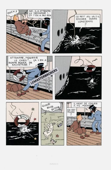 TINTIN AU CONGO ORIGINAL LITHOGRAPHIE