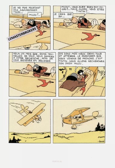 LITHOGRAPHIE TINTIN AU CONGO ORIGINAL