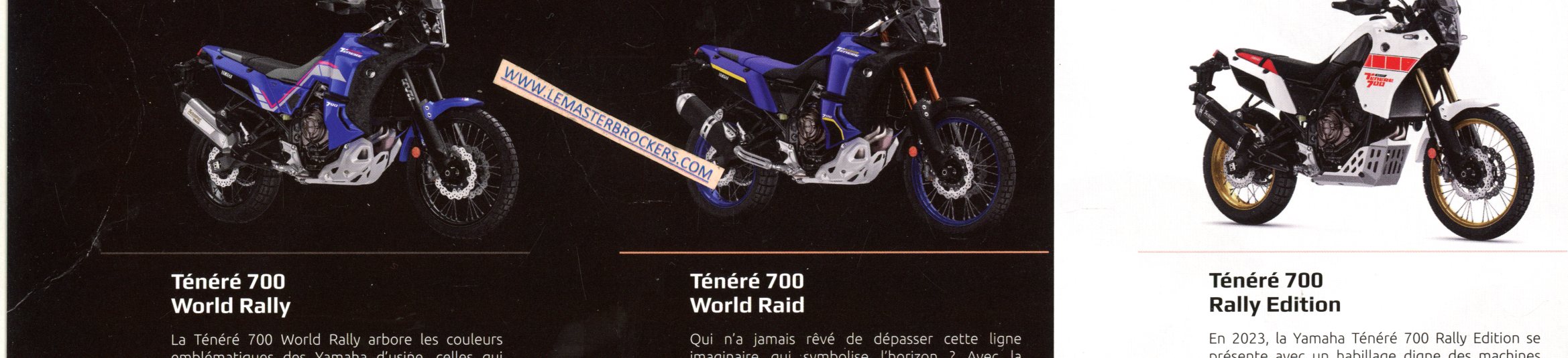 Brochure yamaha Ténéré 700, 700 World Raid, 700 Rally, 700 Rally édition