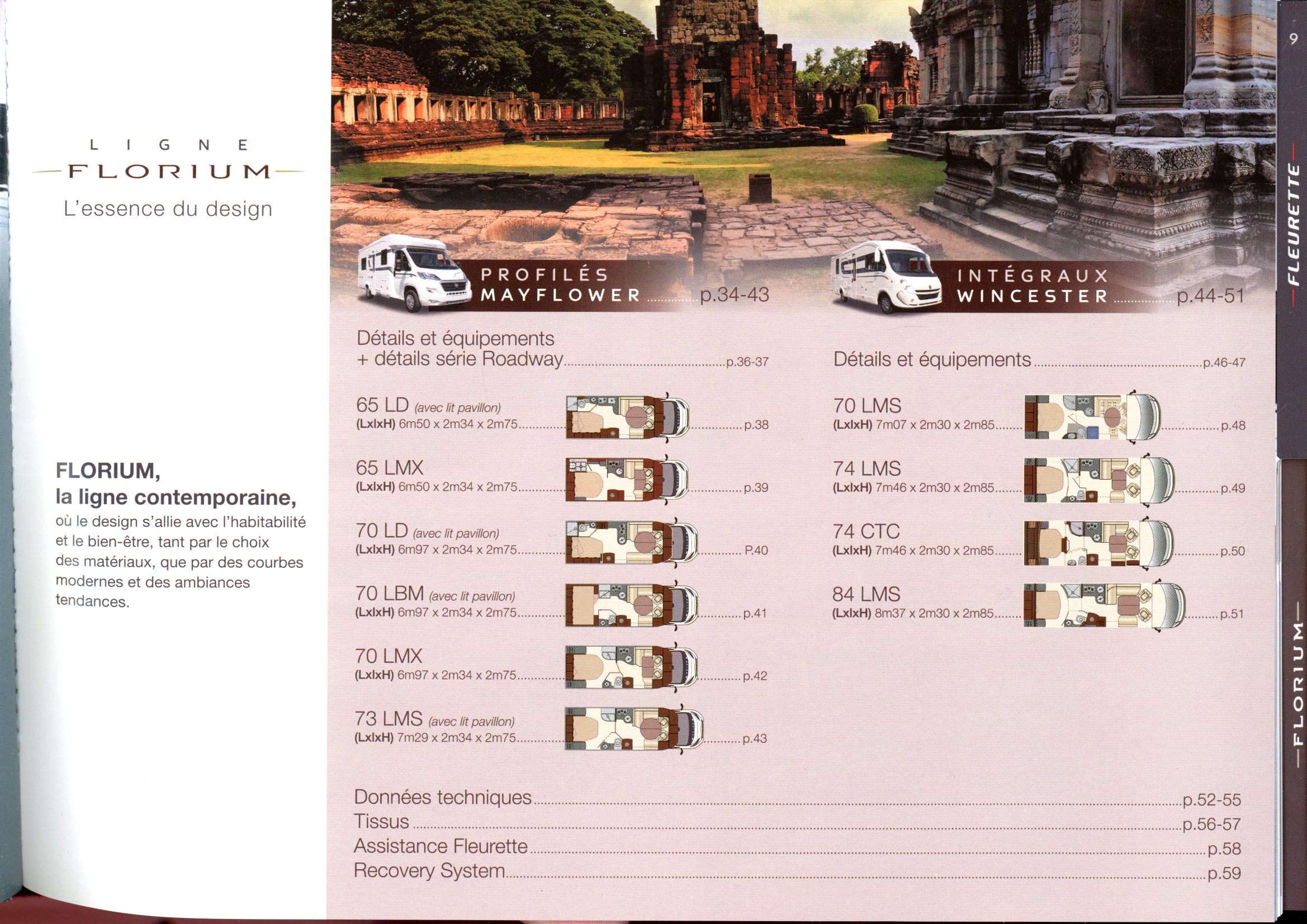CATALOGUE CAMPING-CAR FLEURETTE MIGRATEUR - DISCOVER - MAYFLOWER - WINCESTER