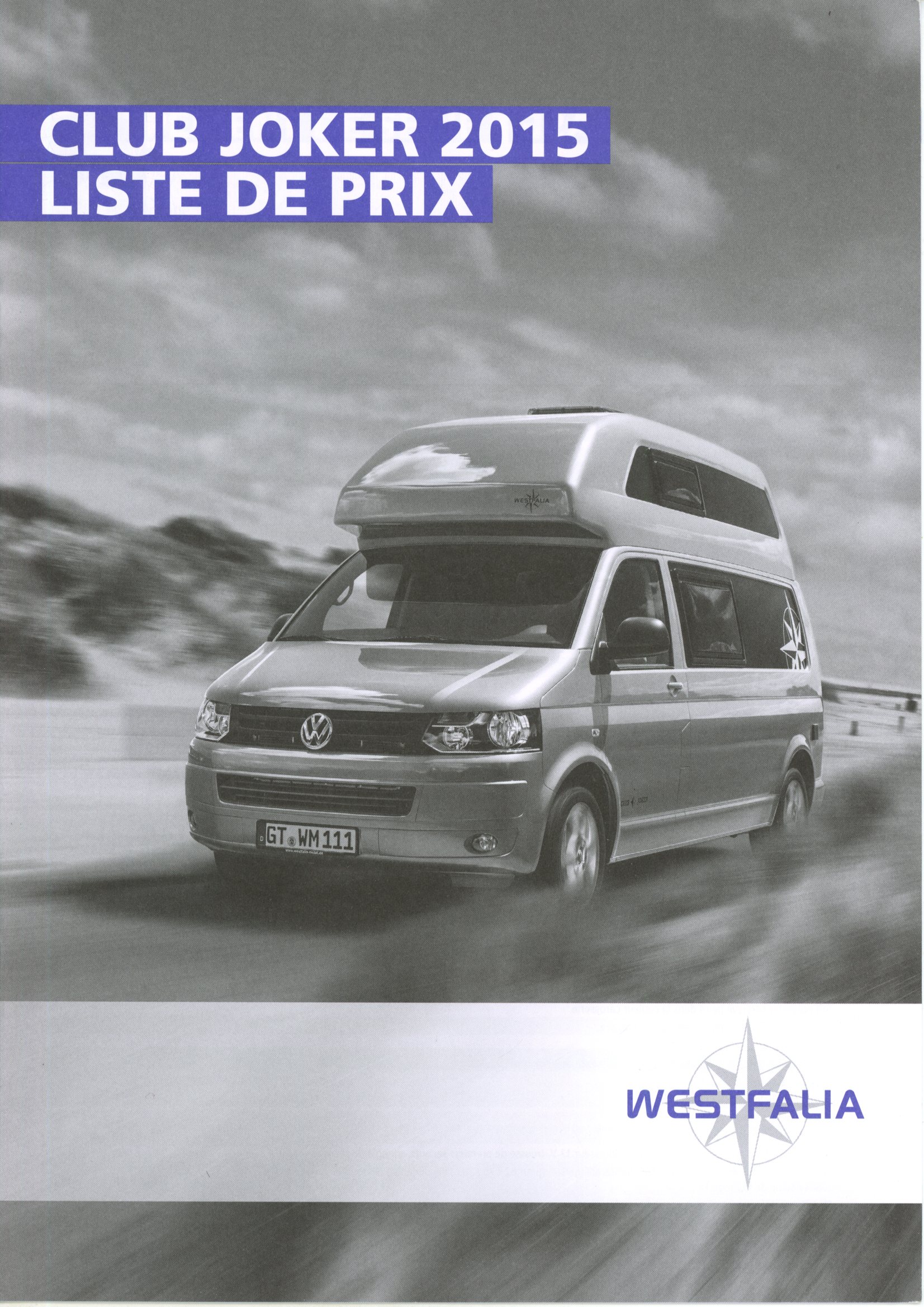 BROCHURE DES PRIX WESTFALIA CLUB JOKER 2015