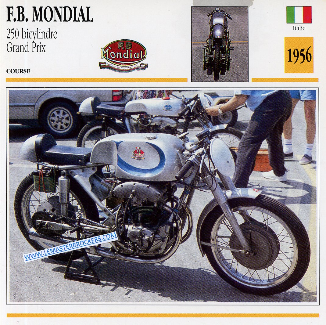 CARTE MOTO F.B. MONDIAL 1956