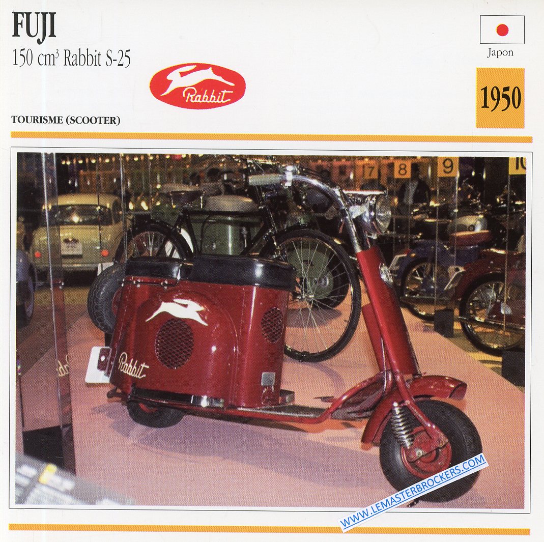 CARTE FICHE SCOOTER FUJI 150 RABBIT S25 1950