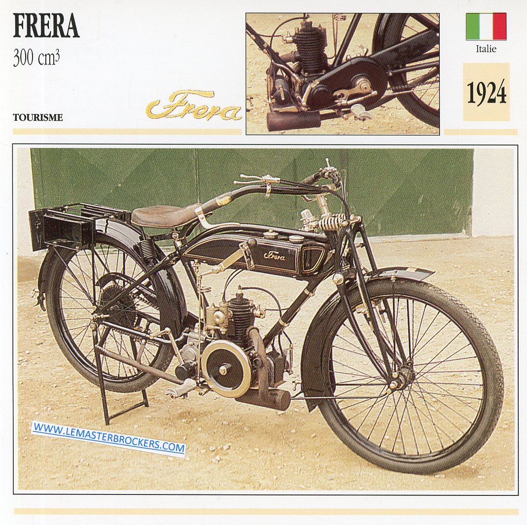 CARTE FICHE MOTO FRERA 300 CM3 1924