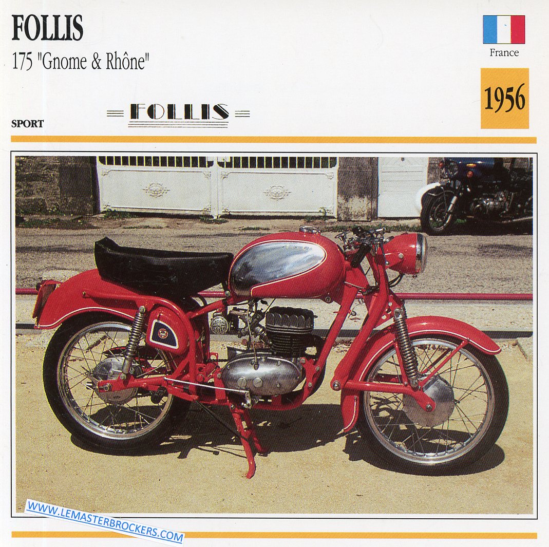 CARTE FICHE MOTO FOLLIS 175 GNOME