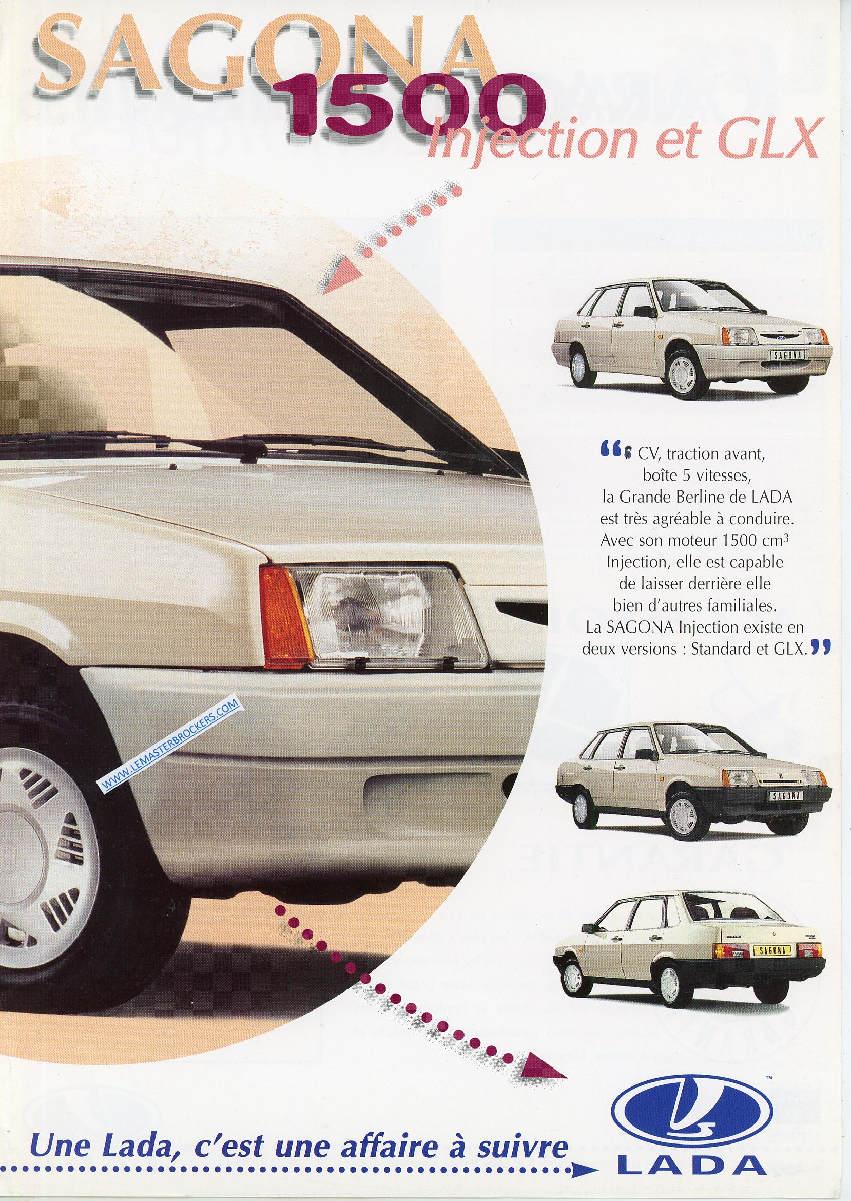 BROCHURE LADA SAGONA 1500 INJECTION ET GLX
