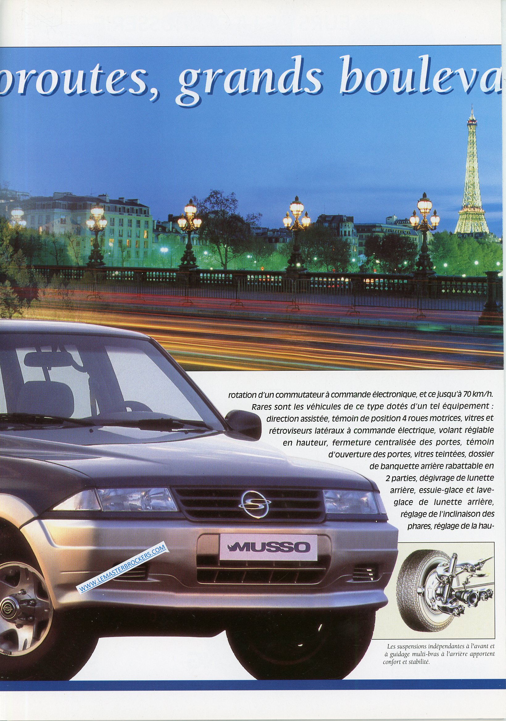 BROCHURE SSANGYONG MUSSO - MOTORISE PAR MERCEDES