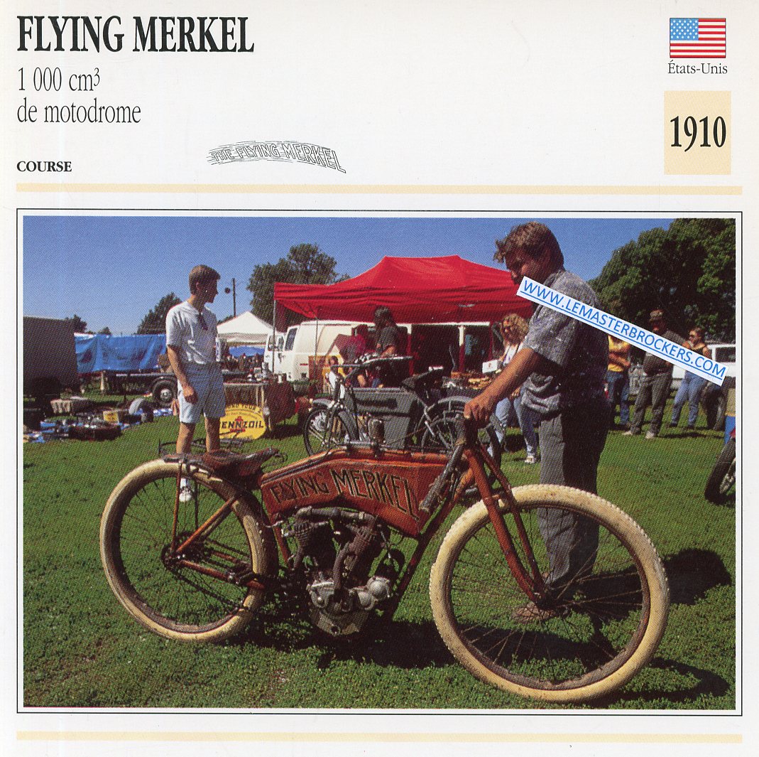 CARTE FICHE MOTO FLYING MERKEL