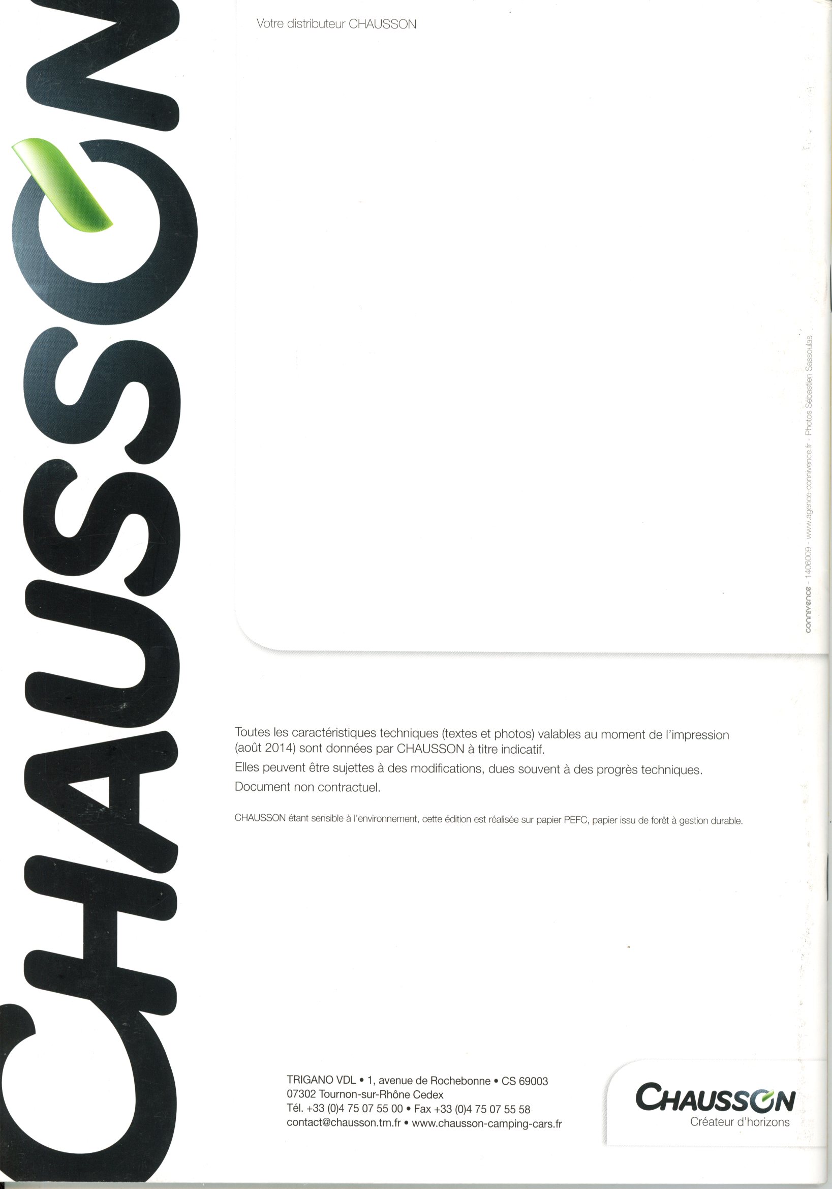CATALOGUE CHAUSSON 2015