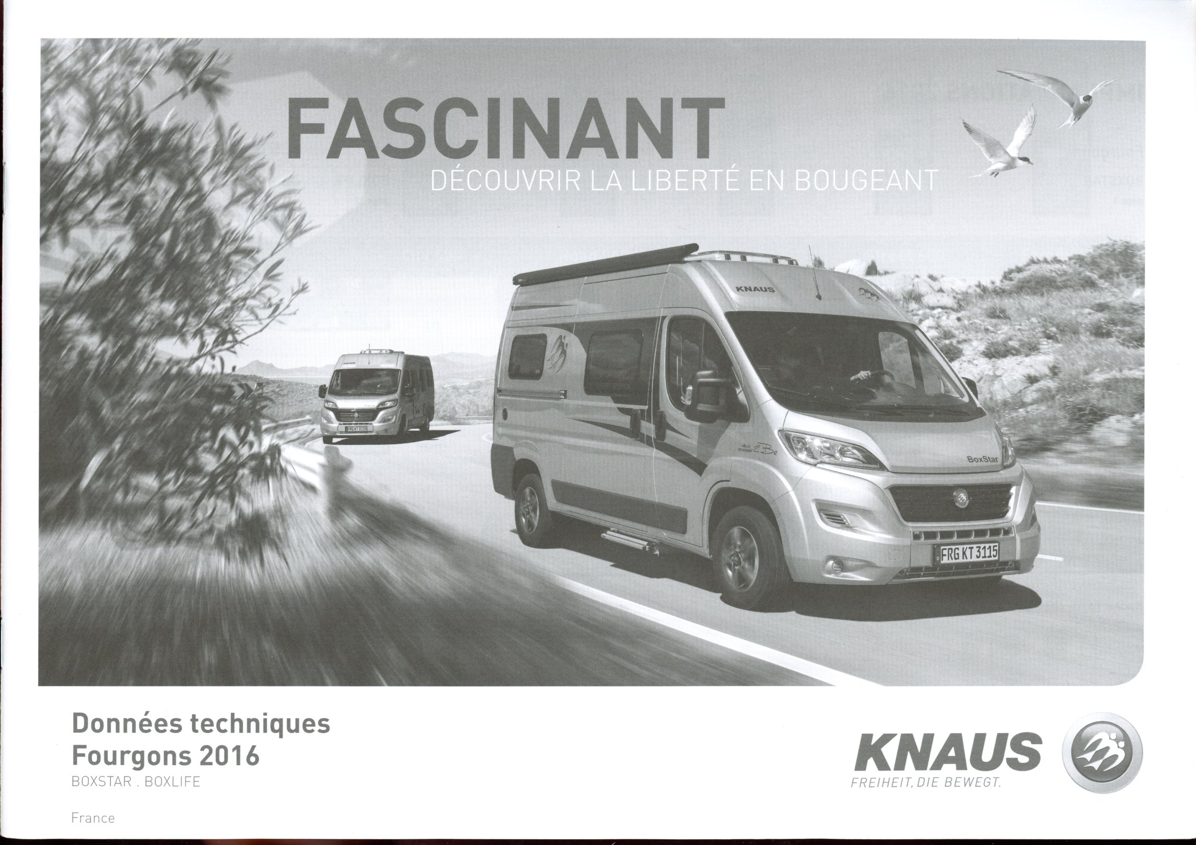 CAHIER DONNES TECHNIQUES KNAUS FOURGON 2016