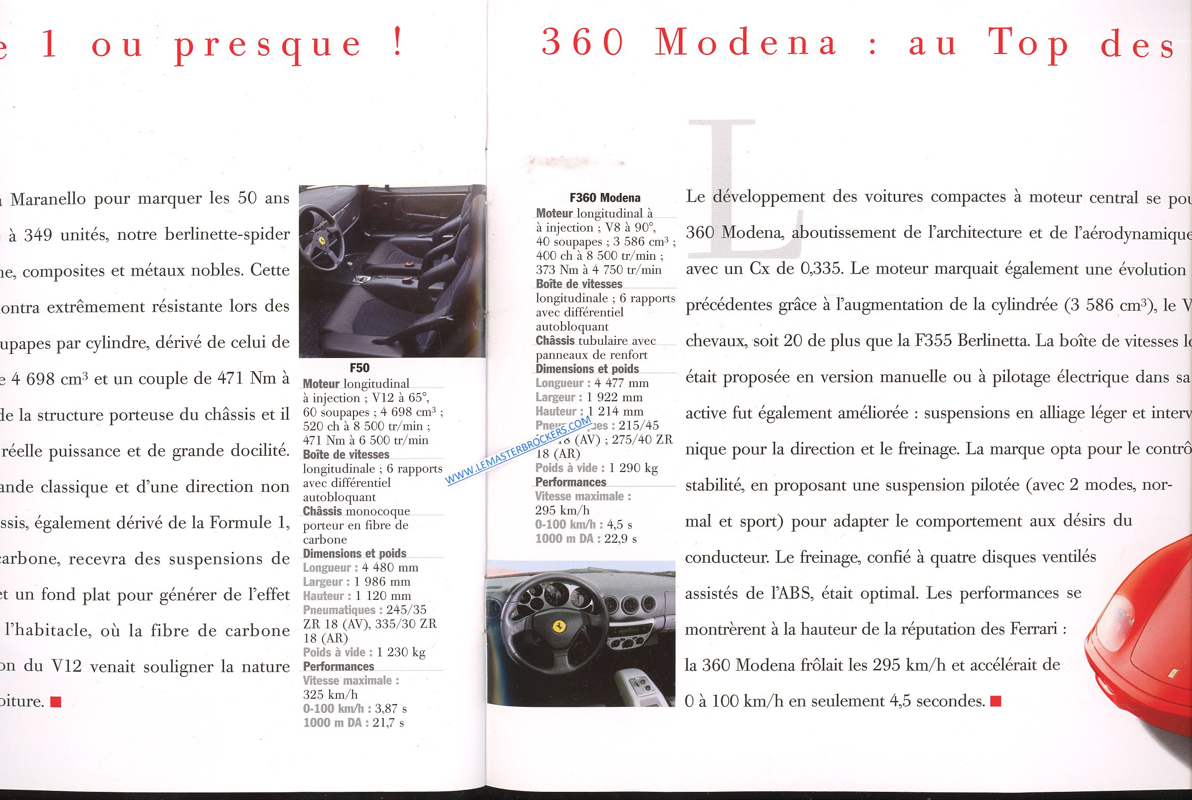 CATALOGUE FERRARI LES MOTEUR ARRIERE 1967-2004